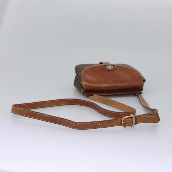 CELINE Macadam Canvas Shoulder Bag PVC Leather Brown - Picture 6 of 16